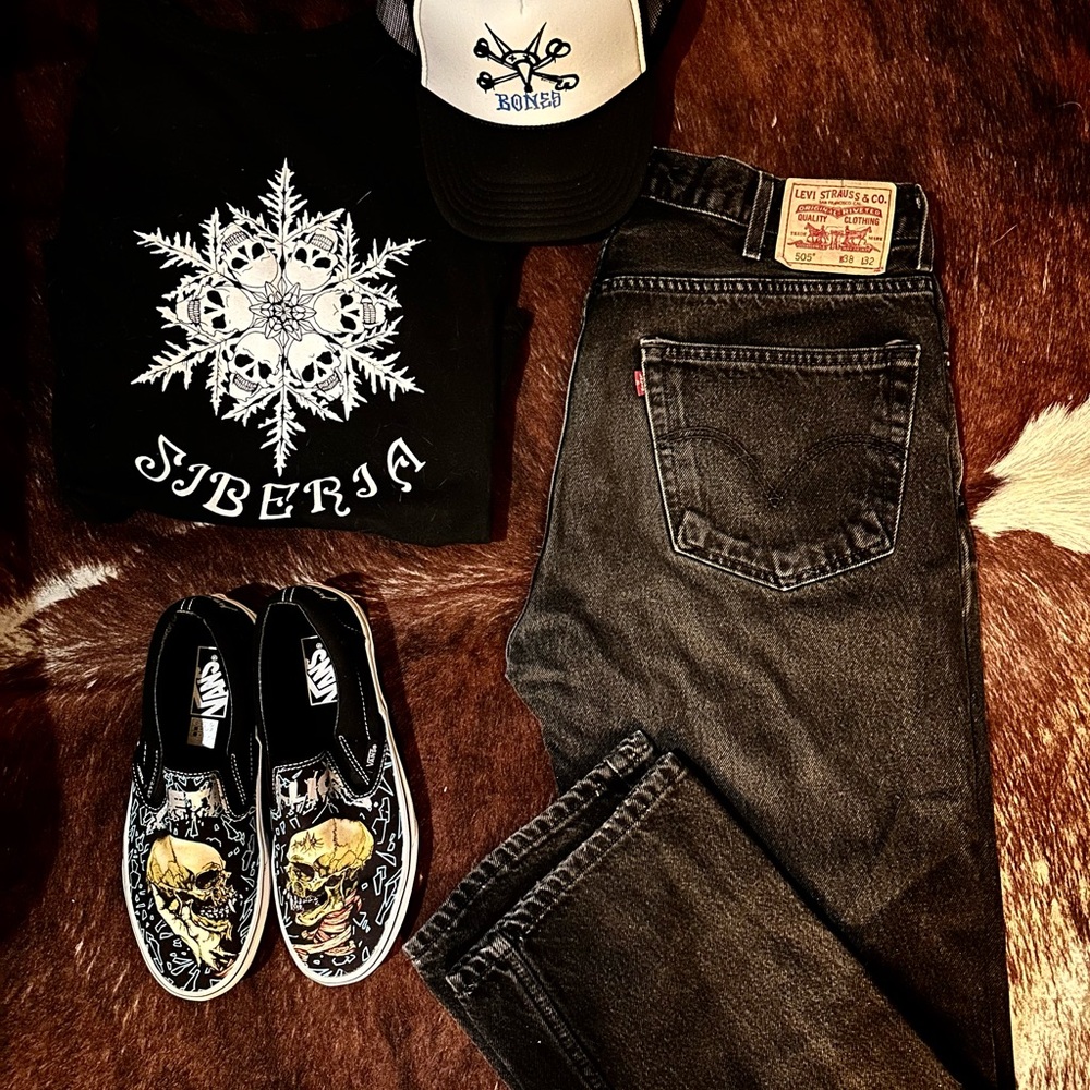 Levi's Regular Fit 505 Black Denim Jeans
